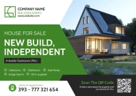 House for sale real estate postcard advertise template