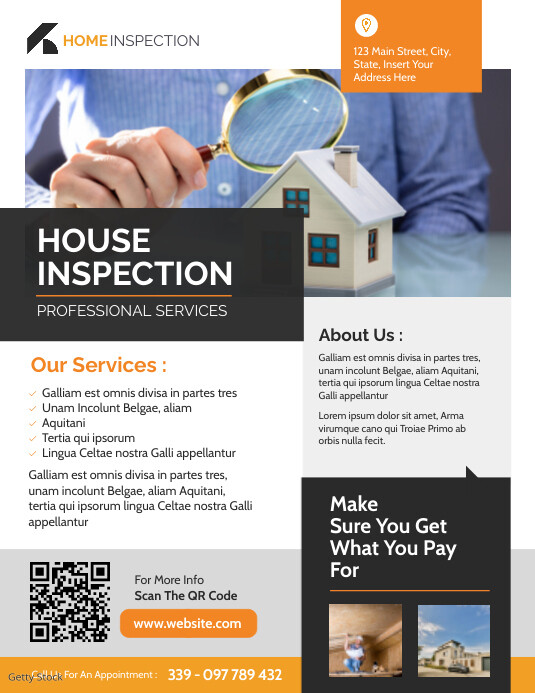 House Inspection Professional Services minima Template | PosterMyWall