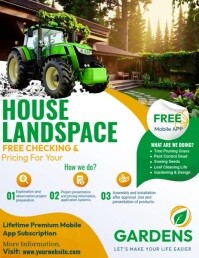House Lanspace Lawn Garden Flyer (US Letter) template