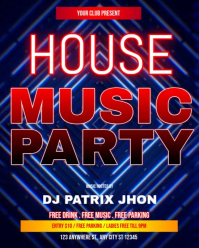 House music party Instagram Portrait template