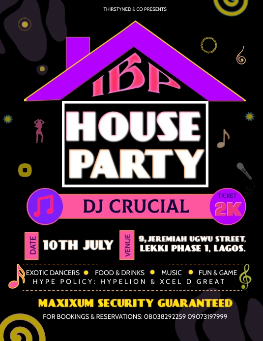 House party flyer Template PosterMyWall