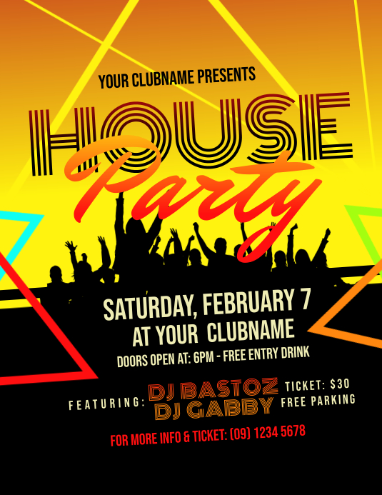 House Party Flyer Templat PosterMyWall