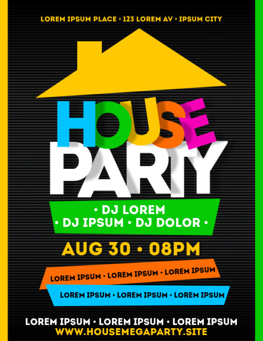 HOUSE PARTY FLYER Iflaya (Incwadi ye-US) template