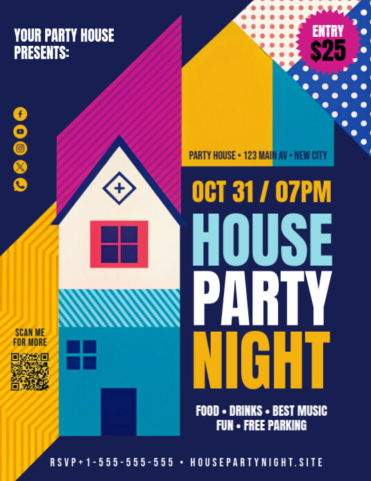 House Party Flyer Template PosterMyWall