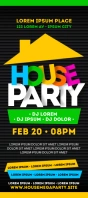 HOUSE PARTY RACK CARD Cartão de estante template