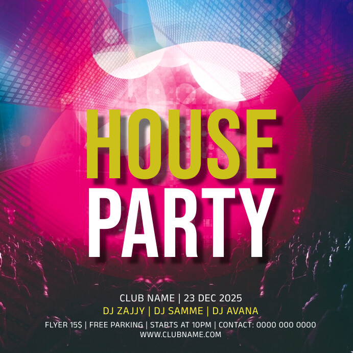 Plantilla de HOUSE PARTY TEMPLATE PosterMyWall