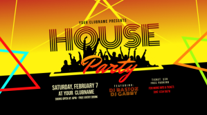 House Party Twitter Post template