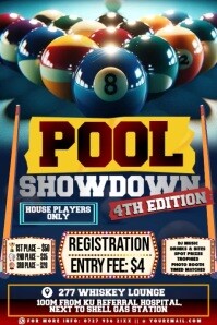 Pool Compition Posters Pool Tournament Poster Posters Template | PosterMyWall