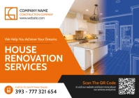 House Renovation Services postcard advertisem template