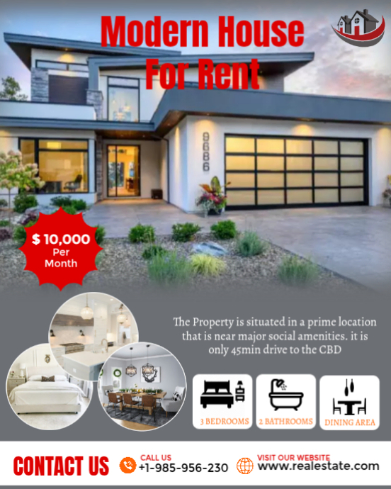 House Rental Ad Template | PosterMyWall