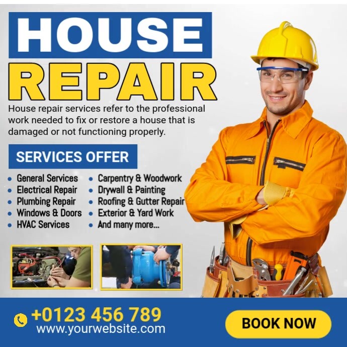 House Repair Ads Instagram Post template