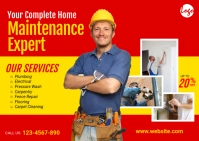 House Repair Service Ad Briefkaart template