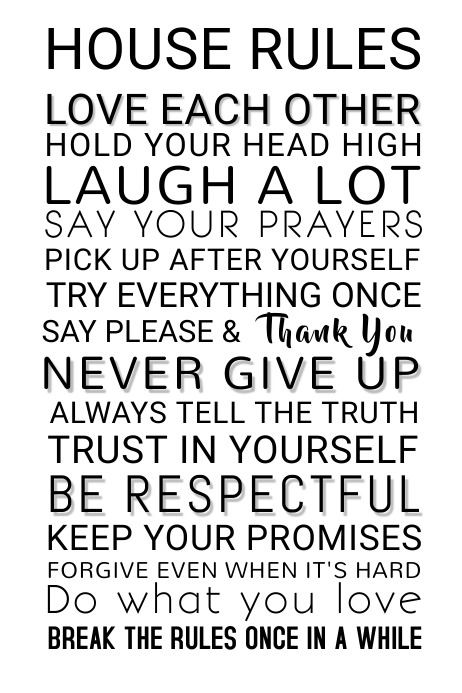 House Rules Poster Template | PosterMyWall