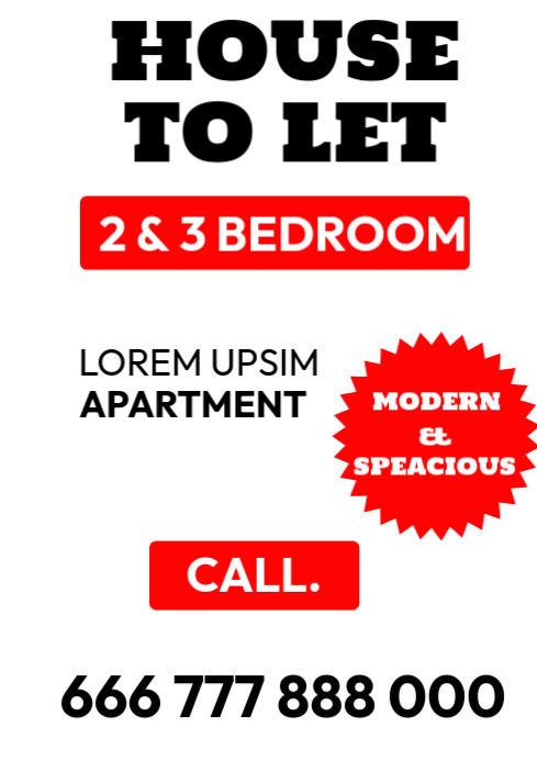 Copy of House To Let A3 | PosterMyWall