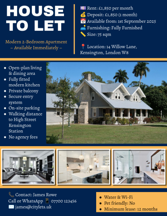 House to Let Real Estate Ad Template | PosterMyWall