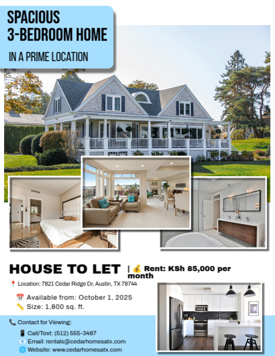 Plantilla de House to Let Real Estate Ad | PosterMyWall