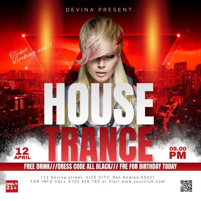 Copy of House Trance | PosterMyWall