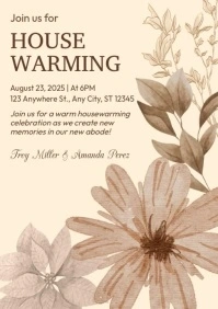 House Warming Celebration A4 template