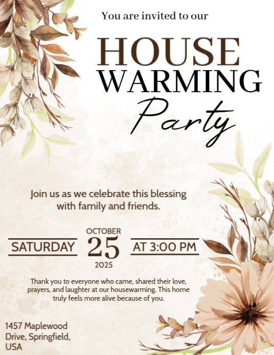 House Warming Party Amapheshana Ithempulethi | PosterMyWall