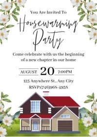 House Warming Party A4 template