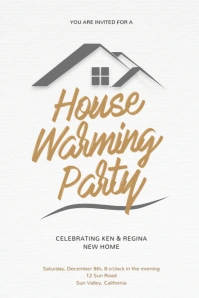 House Warming Party Flyer Design Template Poster
