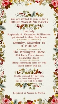 House Warming Party Invitation Instagram-verhaal template