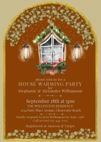 House Warming Party Invitation A6 template