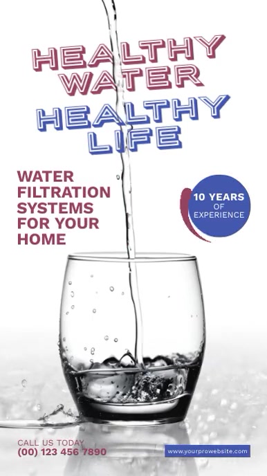 House Water Treatment System Social Media (1) Instagram Story template