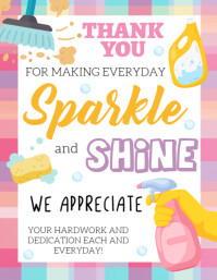 Housekeeping Appreciation Week Sign Pamflet (VSA Brief) template