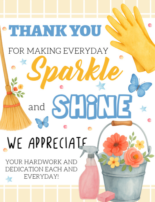 Housekeeping Appreciation Week Sign Flyer (US Letter) template