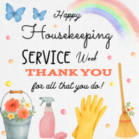 Hvid Housekeeping Appreciation Instagram-Beitrag Template
