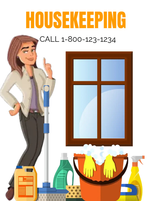 Housekeeping Flyer (US Letter) template