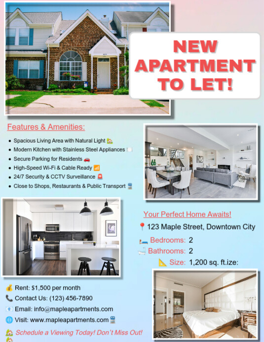 Houses & Apartment Real Estate Ad Template | PosterMyWall