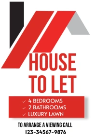 Houses to let poster A3 template