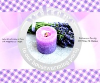 house warming, party, logos, invitation, spa, beauty salon Medium Rectangle template