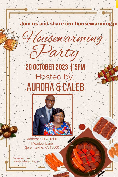 Housewarming Barbeque Flyer Template , barbeq Plakat