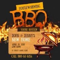 Housewarming Barbeque Social Media Pos Instagram template