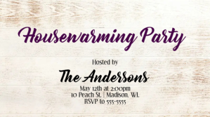 Housewarming Party Digitalanzeige (16:9) template