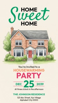 Housewarming Party Instagram Story template