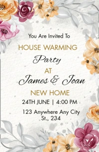Housewarming Party Invitation Poster Template Tabloid