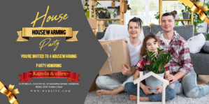 Housewarming party invitation template design