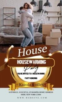 Housewarming party invitation template design