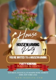 Housewarming party invitation template design A1