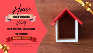 Housewarming party invitation template design Blog Header