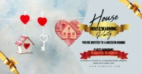 Housewarming party invitation template design Facebook Shared Image