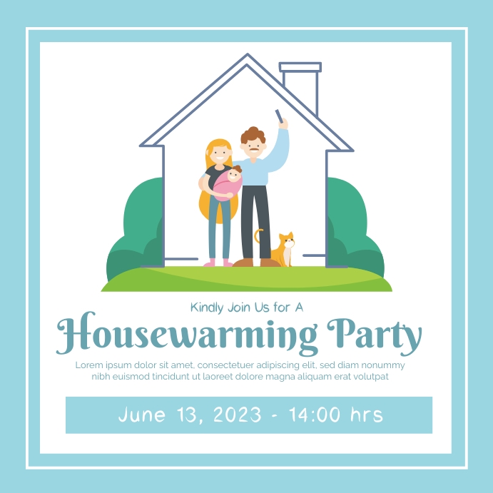 housewarming party template Instagram-opslag