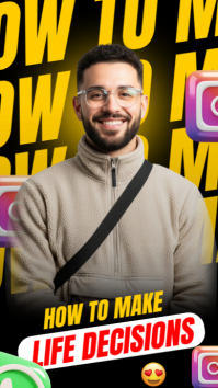 How to Make Life Decisions Instagram-verhaal template