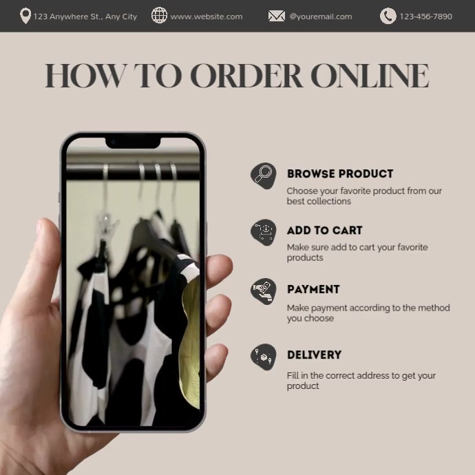 How To Order Online Template | PosterMyWall