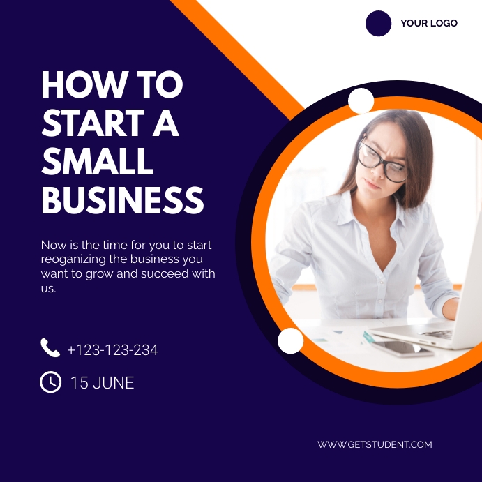 How to start a small business instagram post Template | PosterMyWall