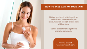 How to Take Care of Your Skin Blog Header template